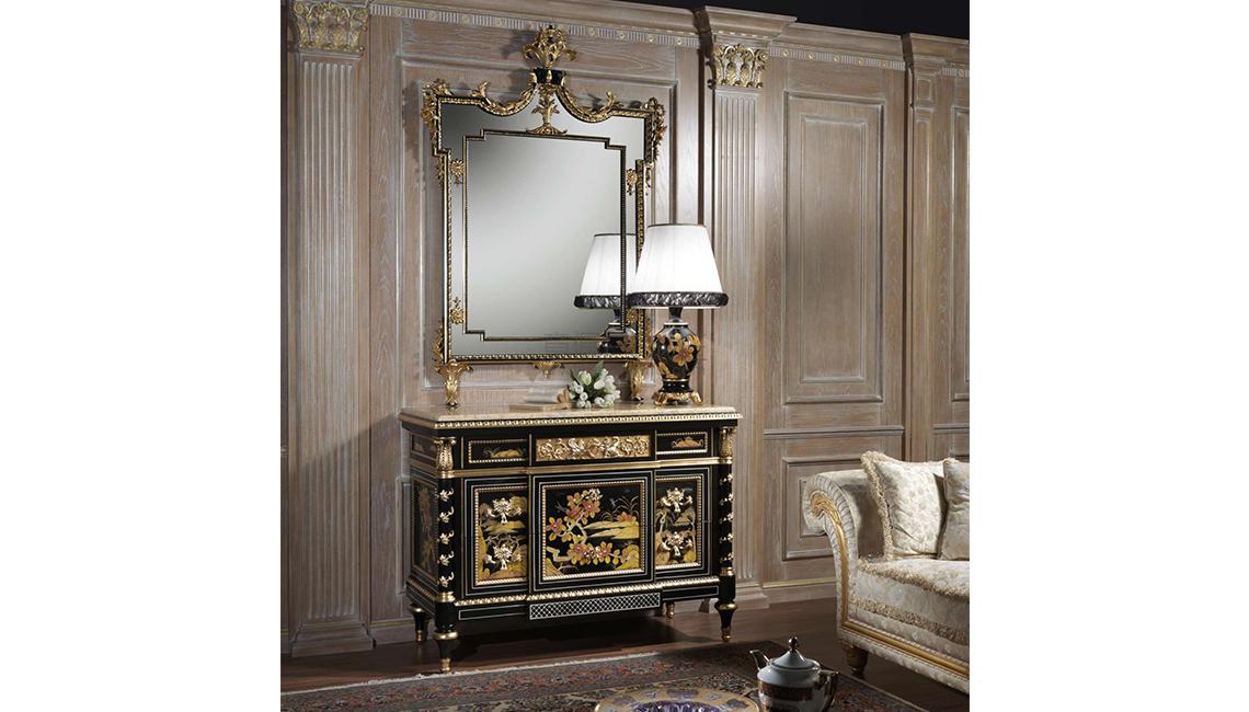 Luxury classic chest of drawers, collection Chinoiserie, art. 2095 梳妝臺
