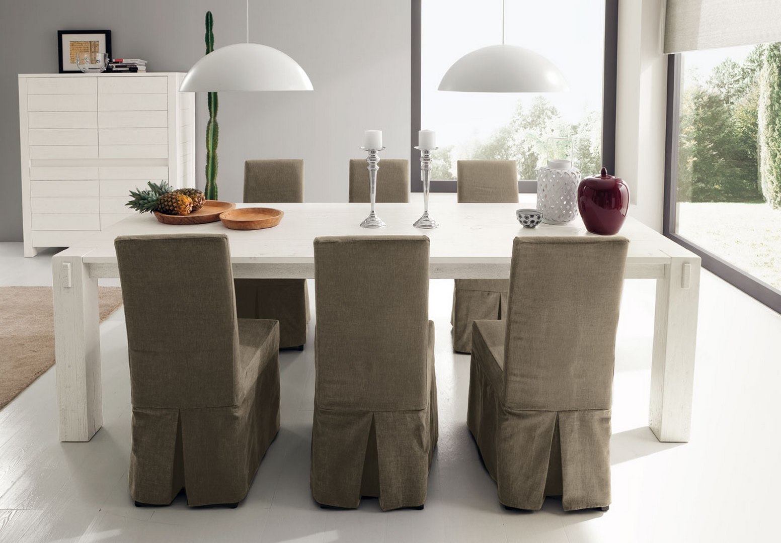 ALTACORTETable Stoccolma Bianco 長餐桌