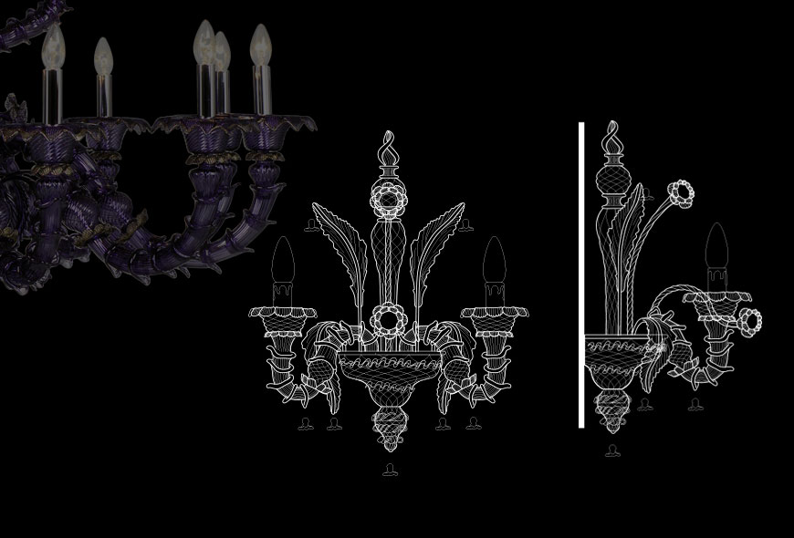 Archimede SegusoREZZONICO - 2 lights Sconce吊燈