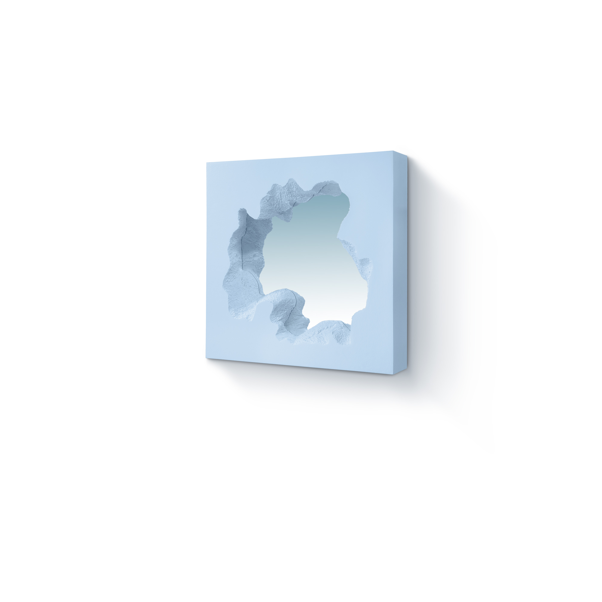 GuframBroken Square Mirror藍(lán)色方形小空鏡