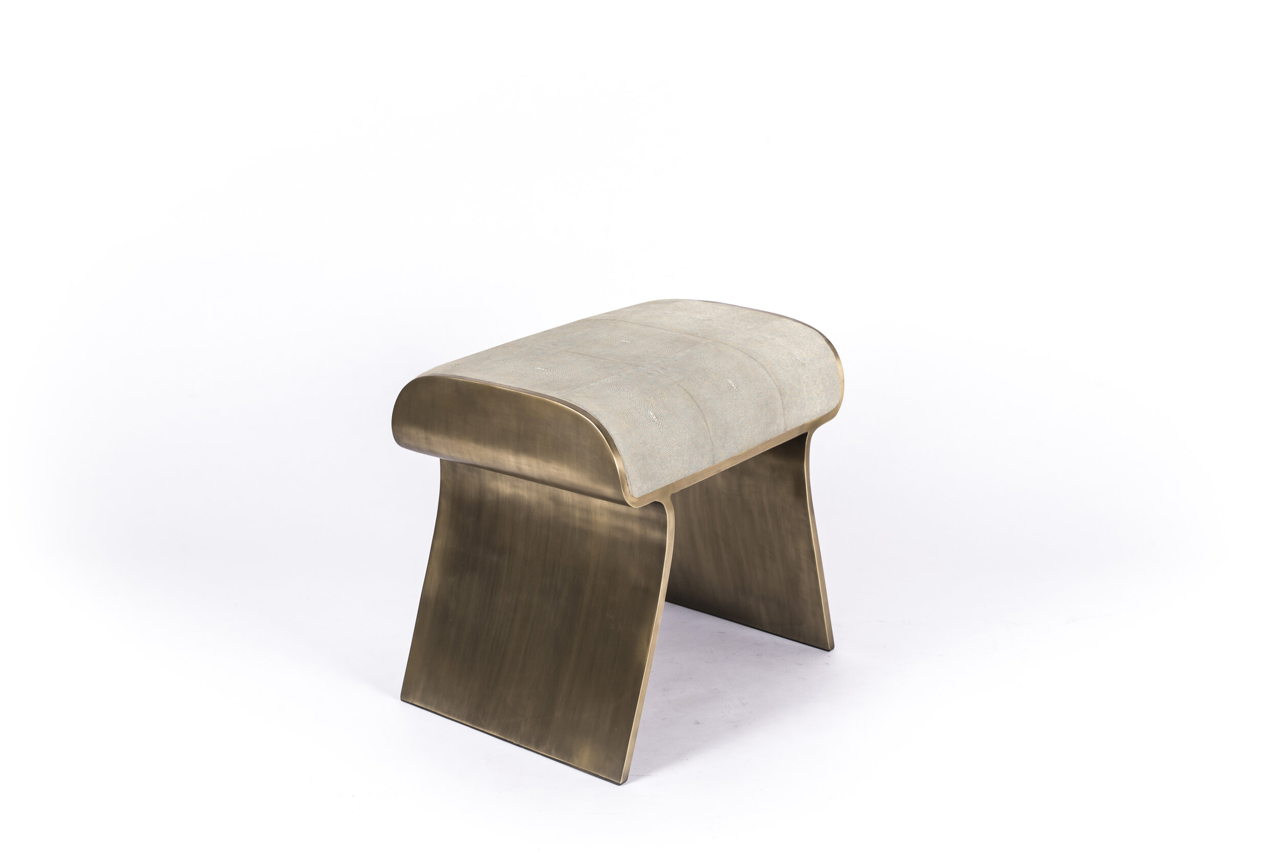 KIFU PARISDandy Stool in Shagreen wBronze-Patina凳子